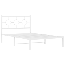 vidaXL fehér fém ágykeret fej- és lábtámlával 107 x 203 cm (376289) ágy és ágykellék