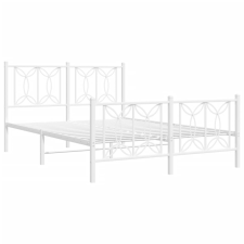 vidaXL fehér fém ágykeret fej- és lábtámlával 140x200 cm ágy és ágykellék