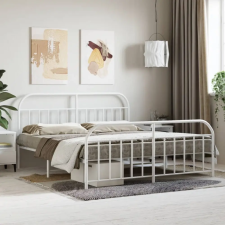 vidaXL fehér fém ágykeret fej- és lábtámlával 183 x 213 cm ágy és ágykellék