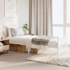 vidaXL fehér fém ágykeret fej- és lábtámlával 80x200 cm ágy és ágykellék
