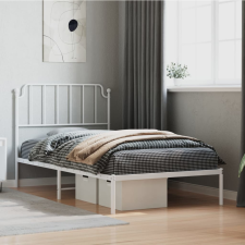 vidaXL fehér fém ágykeret fejtámlával 100x190 cm ágy és ágykellék