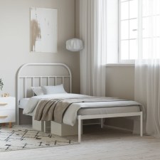 vidaXL fehér fém ágykeret fejtámlával 100x200 cm ágy és ágykellék