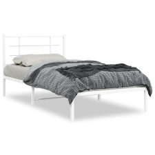 vidaXL fehér fém ágykeret fejtámlával 100x200 cm ágy és ágykellék