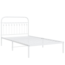 vidaXL fehér fém ágykeret fejtámlával 107x203 cm ágy és ágykellék