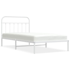 vidaXL fehér fém ágykeret fejtámlával 107x203 cm (352623) ágy és ágykellék