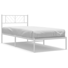 vidaXL fehér fém ágykeret fejtámlával 107x203 cm (372224) ágy és ágykellék