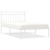 vidaXL fehér fém ágykeret fejtámlával 107x203 cm (373736)