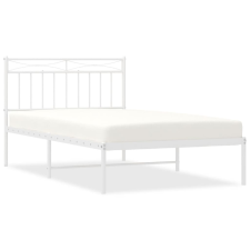 vidaXL fehér fém ágykeret fejtámlával 107x203 cm (373736) ágy és ágykellék