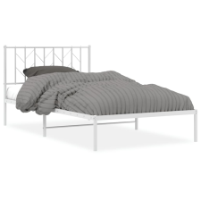 vidaXL fehér fém ágykeret fejtámlával 107x203 cm (374482) ágy és ágykellék