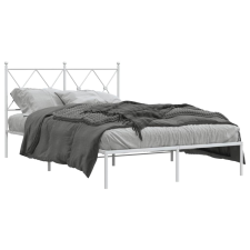 vidaXL fehér fém ágykeret fejtámlával 120 x 200 cm ágy és ágykellék