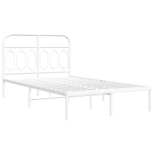 vidaXL fehér fém ágykeret fejtámlával 120 x 200 cm ágy és ágykellék