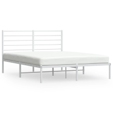 vidaXL fehér fém ágykeret fejtámlával 120 x 200 cm (352366) ágy és ágykellék