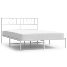 vidaXL fehér fém ágykeret fejtámlával 120x190 cm (355509) ágy és ágykellék