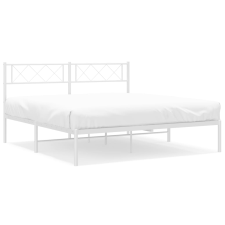 vidaXL fehér fém ágykeret fejtámlával 120x190 cm (372323) ágy és ágykellék