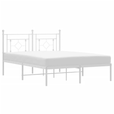 vidaXL fehér fém ágykeret fejtámlával 135 x 190 cm (374387) ágy és ágykellék