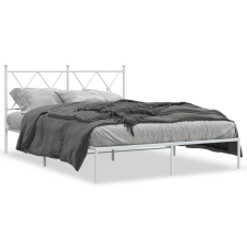 vidaXL fehér fém ágykeret fejtámlával 140 x 190 cm ágy és ágykellék