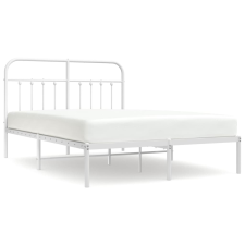 vidaXL fehér fém ágykeret fejtámlával 140 x 190 cm (352627) ágy és ágykellék