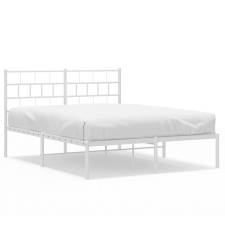 vidaXL fehér fém ágykeret fejtámlával 140 x 190 cm (355708) ágy és ágykellék