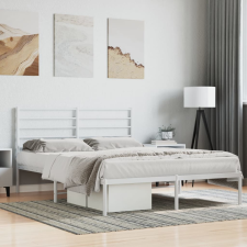 vidaXL fehér fém ágykeret fejtámlával 140 x 200 cm ágy és ágykellék