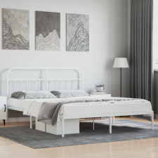 vidaXL fehér fém ágykeret fejtámlával 160 x 200 cm ágy és ágykellék