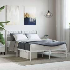 vidaXL fehér fém ágykeret fejtámlával 160 x 200 cm ágy és ágykellék