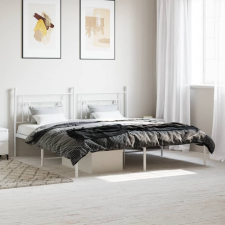 vidaXL fehér fém ágykeret fejtámlával 180 x 200 cm ágy és ágykellék