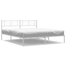vidaXL fehér fém ágykeret fejtámlával 180 x 200 cm (372232) ágy és ágykellék