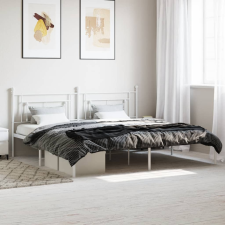 vidaXL fehér fém ágykeret fejtámlával 193 x 203 cm ágy és ágykellék