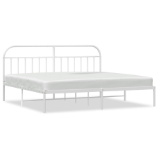 vidaXL fehér fém ágykeret fejtámlával 193 x 203 cm (353690) ágy és ágykellék