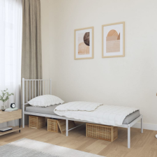 vidaXL fehér fém ágykeret fejtámlával 75 x 190 cm ágy és ágykellék