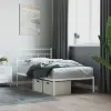 vidaXL fehér fém ágykeret fejtámlával 75 x 190 cm