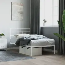 vidaXL fehér fém ágykeret fejtámlával 75 x 190 cm ágy és ágykellék