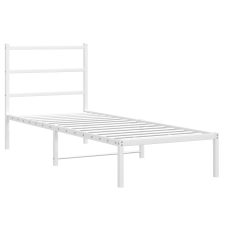 vidaXL fehér fém ágykeret fejtámlával 75 x 190 cm (355404) ágy és ágykellék