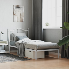 vidaXL fehér fém ágykeret fejtámlával 90x190 cm ágy és ágykellék