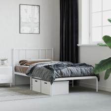 vidaXL fehér fém ágykeret fejtámlával 90x200 cm bútor