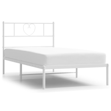 vidaXL fehér fém ágykeret fejtámlával 90x200 cm (355505) ágy és ágykellék