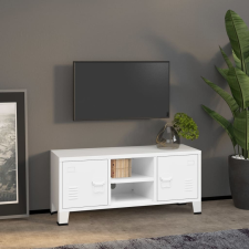 vidaXL fehér fém ipari stílusú TV-szekrény 105 x 35 x 42 cm bútor