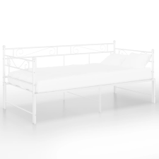 vidaXL fehér fém kihúzható kanapéágykeret 90 x 200 cm (324771) ágy és ágykellék