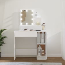 vidaXL fehér fésülködőasztal LED-del 86,5 x 35 x 136 cm bútor