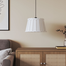 vidaXL fehér fonott mennyezeti lámpaernyő Ø38 x 23 cm világítás