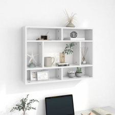 vidaXL fehér forgácslap fali polc 75 x 16 x 55 cm bútor