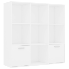 vidaXL fehér forgácslap könyvszekrény 98 x 30 x 98 cm (801116) bútor