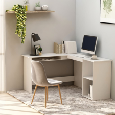 vidaXL Fehér forgácslap L-alakú sarok-íróasztal 120 x 140 x 75 cm íróasztal