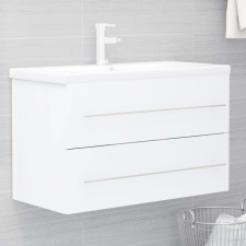 vidaXL fehér forgácslap mosdószekrény 80 x 38,5 x 48 cm fürdőszoba bútor