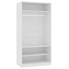 vidaXL fehér forgácslap ruhásszekrény 100 x 50 x 200 cm (800225) bútor