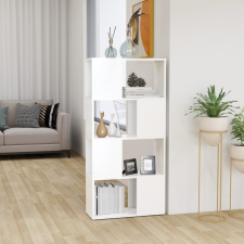 vidaXL fehér forgácslap térelválasztó könyvszekrény 60 x 24 x 124,5 cm bútor