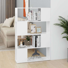 vidaXL fehér forgácslap térelválasztó könyvszekrény 80 x 24 x 124,5 cm bútor