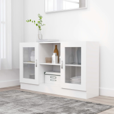 vidaXL fehér forgácslap vitrinszekrény 120 x 30,5 x 70 cm bútor