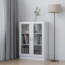 vidaXL fehér forgácslap vitrinszekrény 82,5 x 30,5 x 115 cm bútor