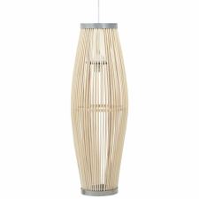 vidaXL Fehér fűzfa ovális függőlámpa 40 W 25 x 62 cm E27 világítás
